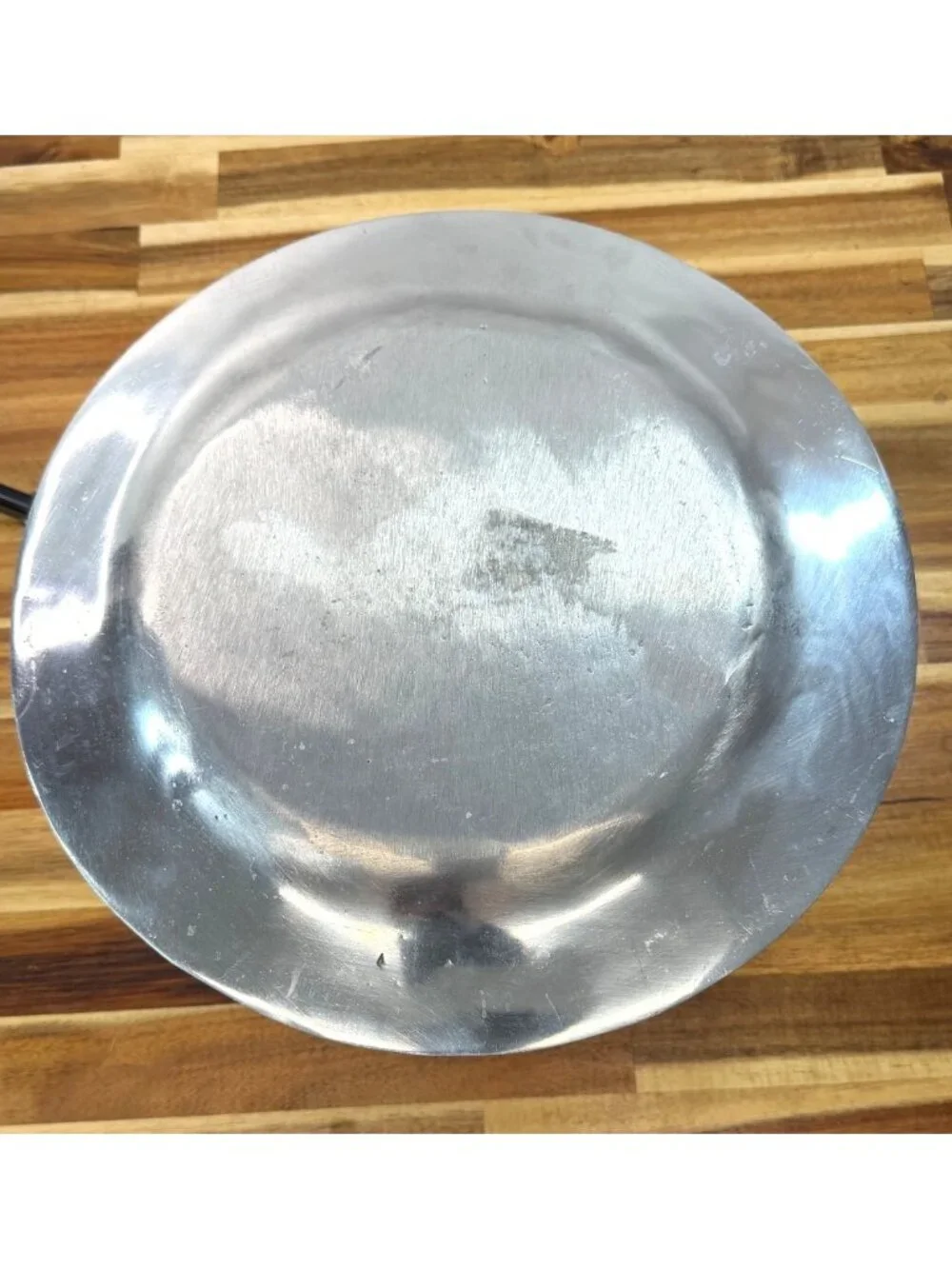 Vintage Mid-Century Modern Chrome Cake Dome and Tray Set.